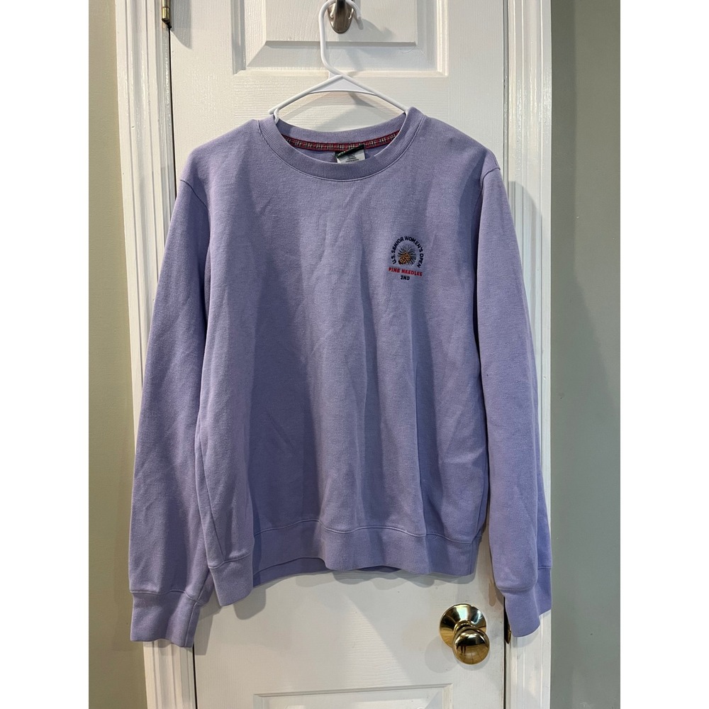 Players Design US Senior Womens Open Pine Needles Golf Sweatshirt Purple Medium